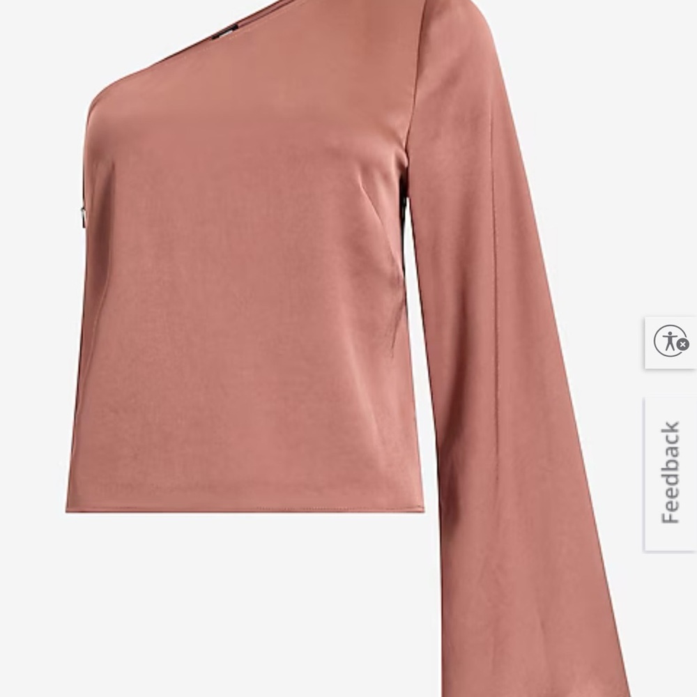 Express One-Shoulder Blouse in Mauve